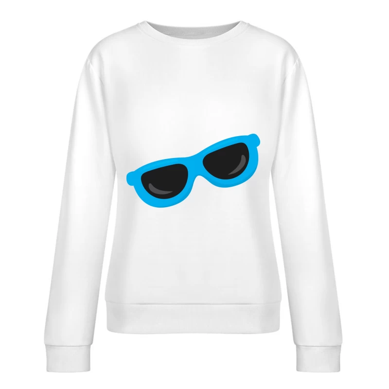 Lunettes de soleil bleues Femme Sweat-shirt à enfiler