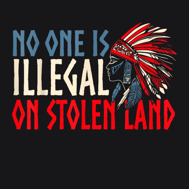 No one is illegal on stolen land Shirt Male Pullover Hoodie