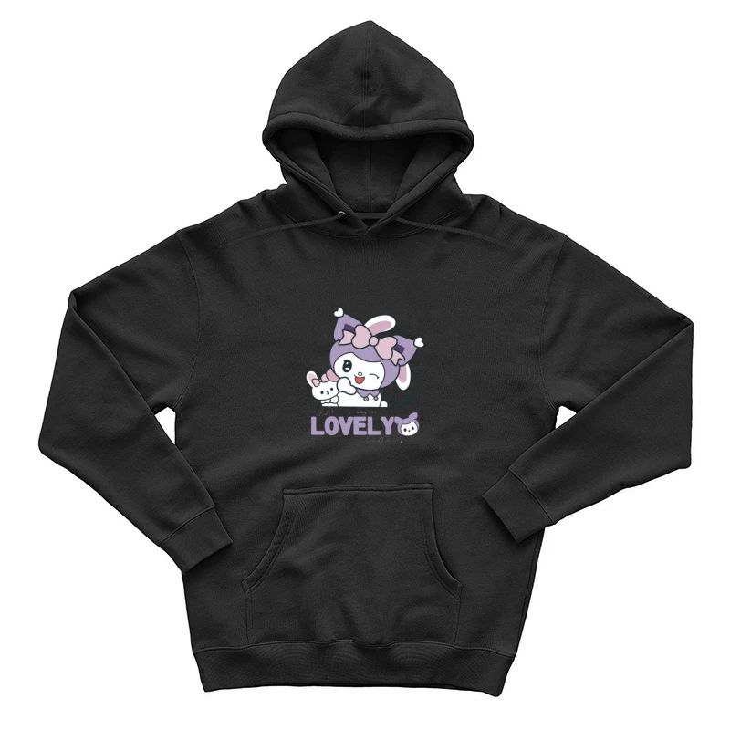Design di personaggio carino con fiocco Felpa con cappuccio Uomo