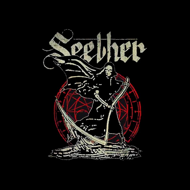 Gothic Skeleton Band Art - Seether Rock Metal Design Pin