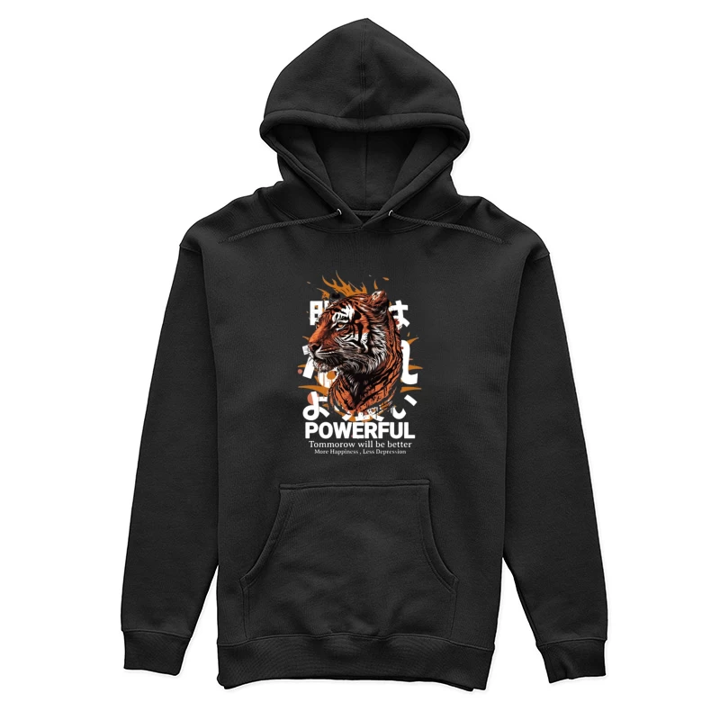 Tigre puissant avec texte motivant Femme Sweat à capuche