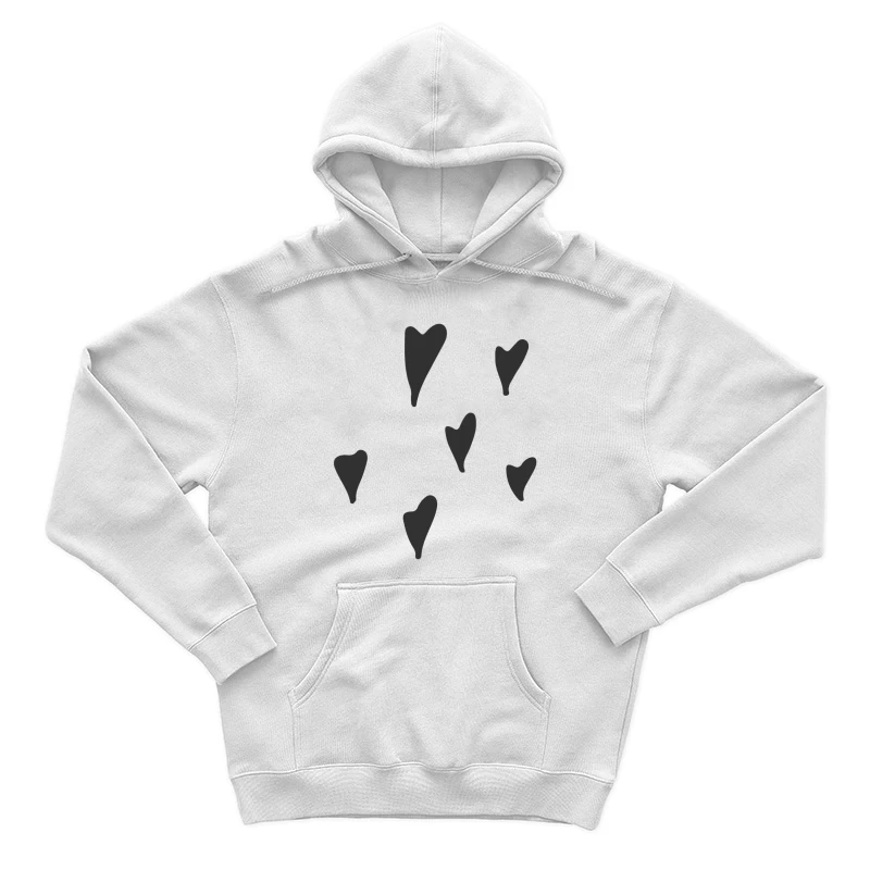 Cœurs asymétriques en noir Homme Sweat à capuche