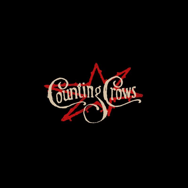 Counting Crows Blue Script Star Coffee Mug