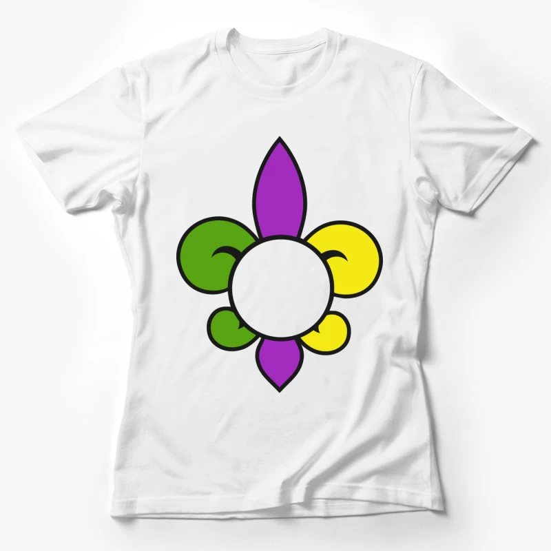 Fleur de lis multicolore Femme T-Shirt