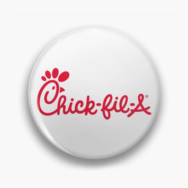 Chick-fil-A Restaurant Chain Logo in Red Pin