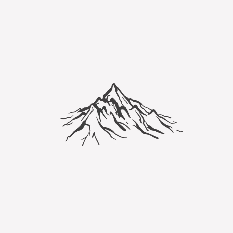 Illustration of a Mountain Landscape Male T-Shirt