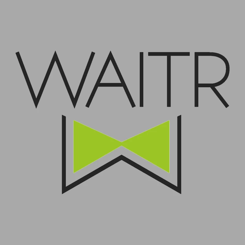 Waitr Food Delivery Service Logo with Green Bowtie Design Male Pullover Hoodie