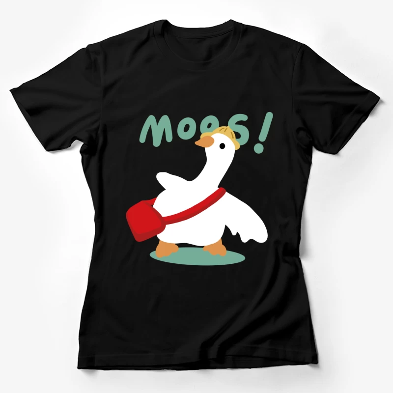 Gans mit Helm und Tasche Damen T-Shirt