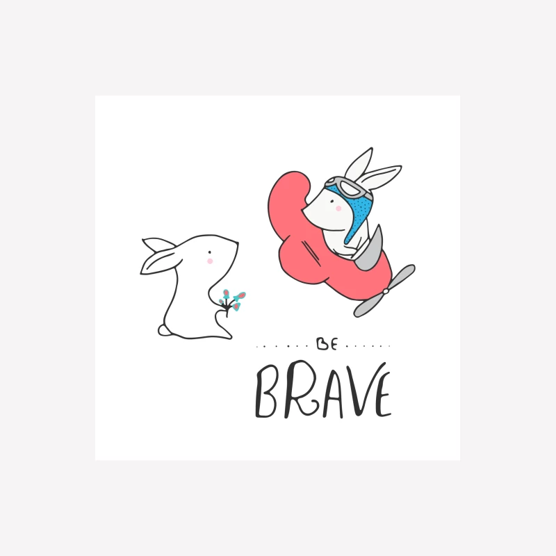 Lapin courageux et aventureux Femme T-Shirt