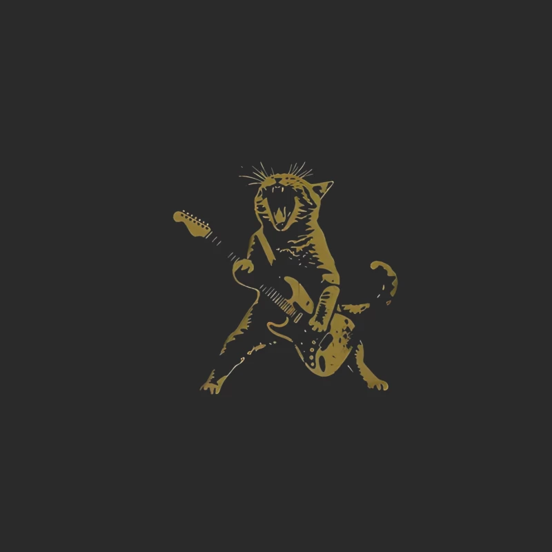 Rocking Cat with Electric Guitar Baseball Cap