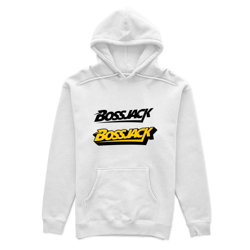 Bossjack-Logo in Gelb und Schwarz Damen Pullover Hoodie