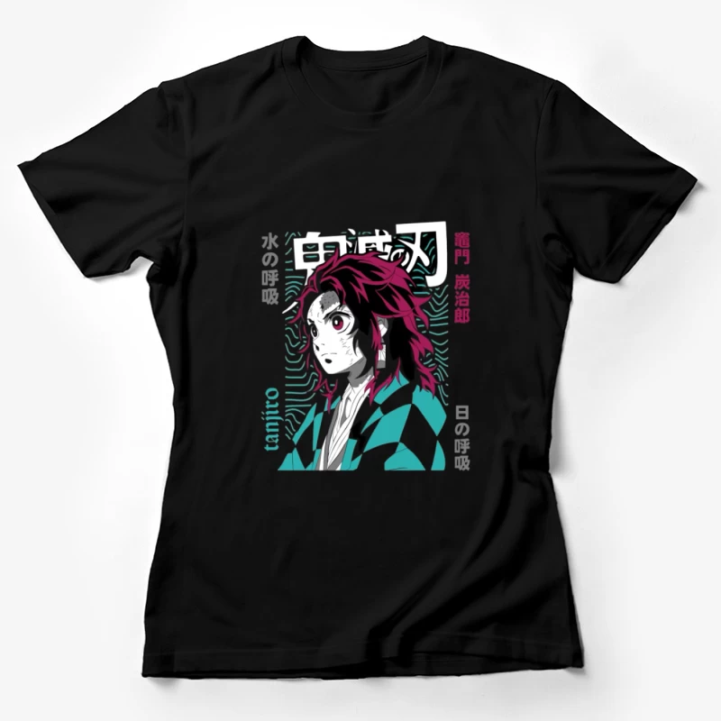 Kämpfer mit Schwert und Wellenmuster Damen T-Shirt