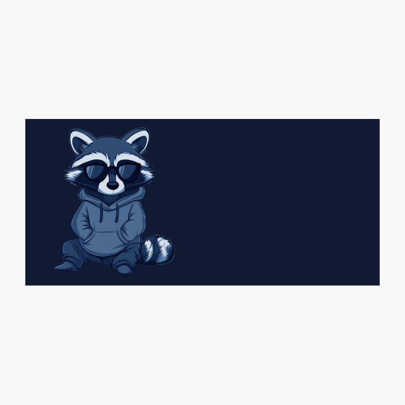 Cool Cartoon Raccoon in Sunglasses and Hoodie Coffee Mug