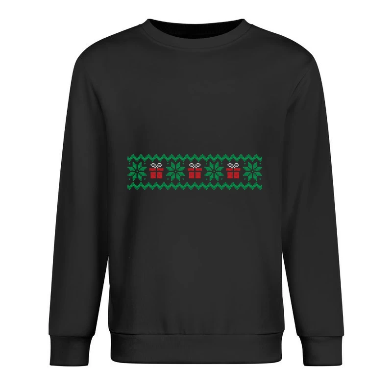 Motif de Noël avec cadeaux et flocons de neige Homme Sweat-shirt à enfiler