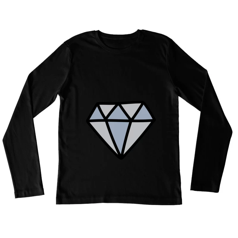 Icône de diamant stylisée Femme Manches Longues T-Shirt