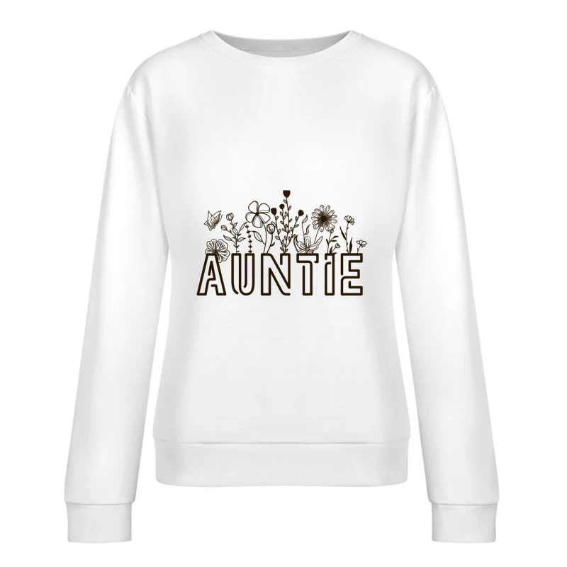 Auntie Blumen Design Damen Pullover Sweatshirt