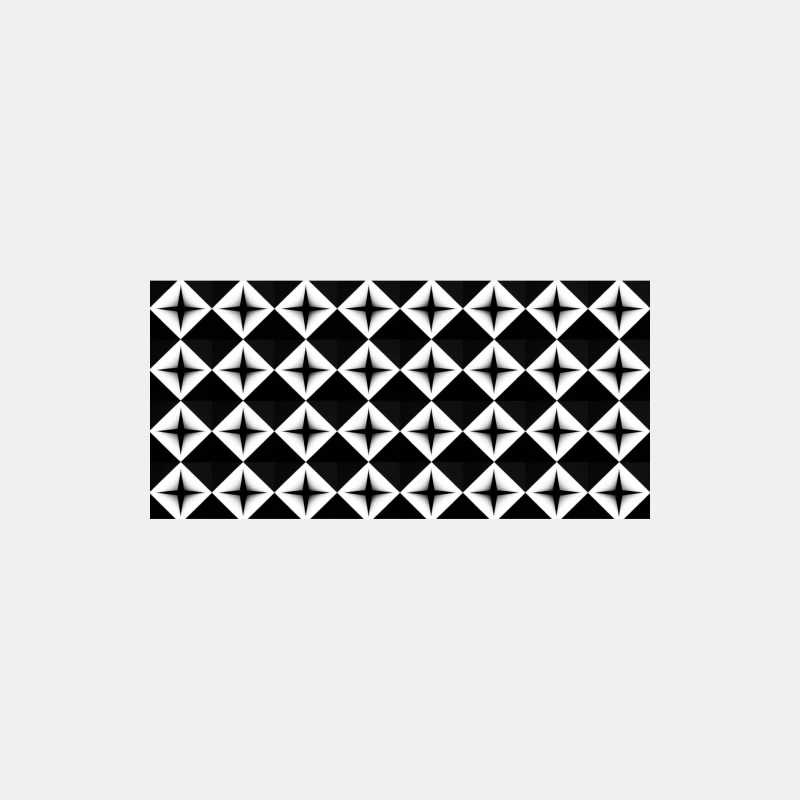 Geometric Black and White Diamond Pattern with Optical Illusion Effect Male Tank Top