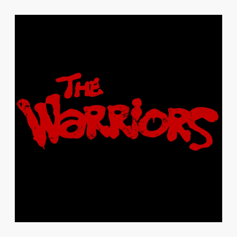 The Warriors Red Retro Movie Title Typography Pin