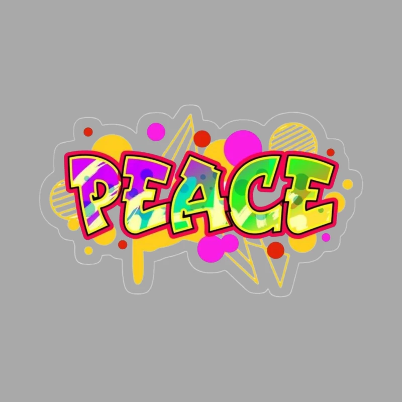 Colorful Peace Graffiti Design Male Pullover Hoodie