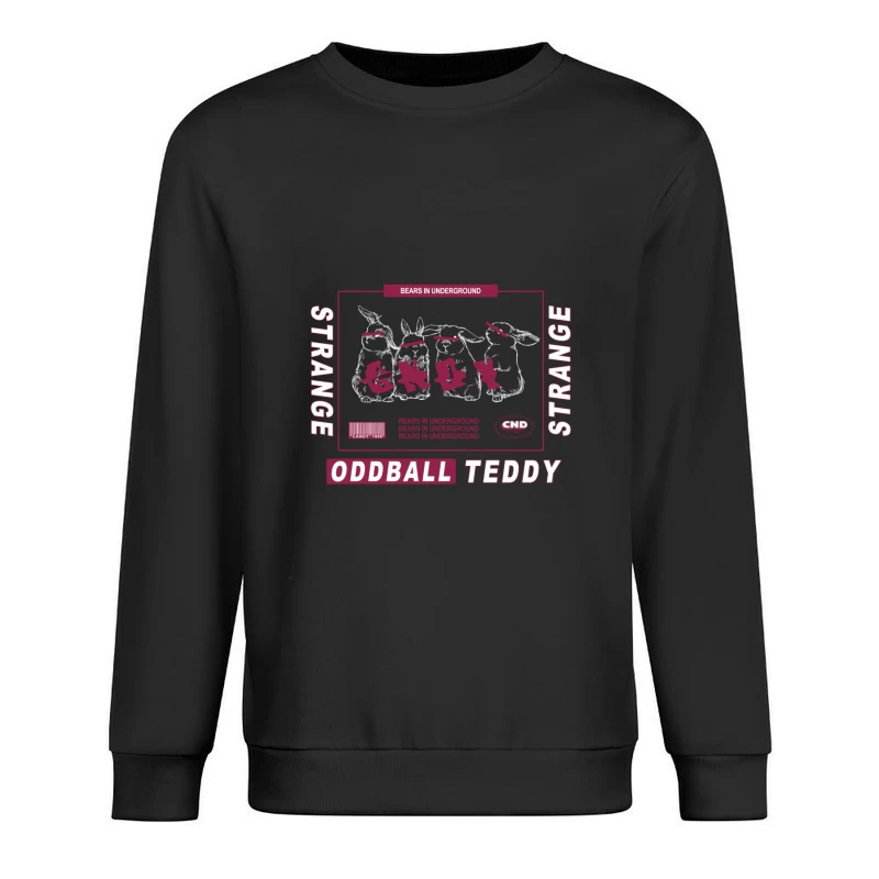 Seltsame Teddybären im Untergrund Herren Pullover Sweatshirt