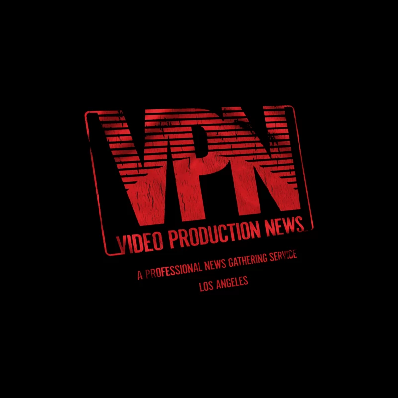VPN Video Production News Logo Throw Pillow
