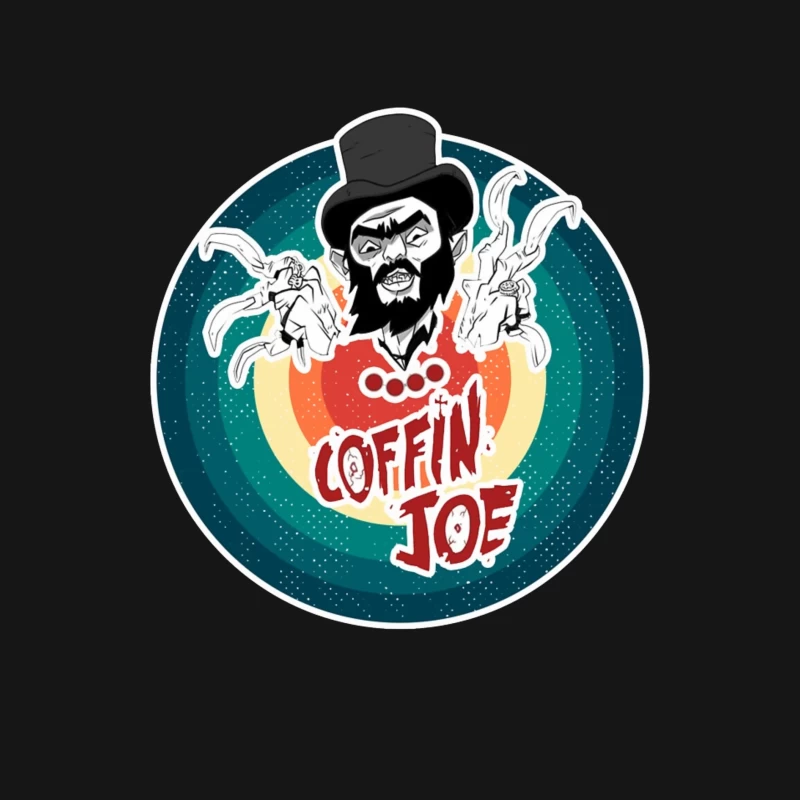 Coffin Joe: Retro Horror Logo with Bearded Character and Ghosts Female Long Sleeve T-Shirt