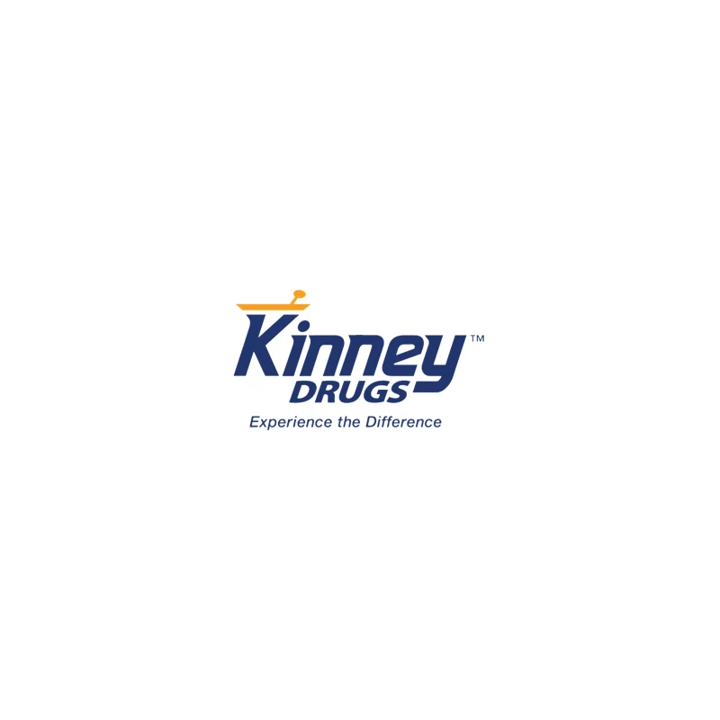 Kinney Drugs Pharmacy Logo with Blue Text and Orange Accent iPhone Case