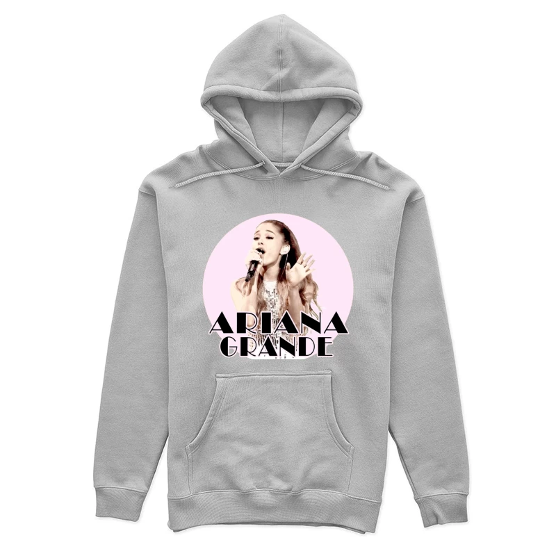 Pop Singer Performing in Sequin Dress with Stylized Typography Female Pullover Hoodie