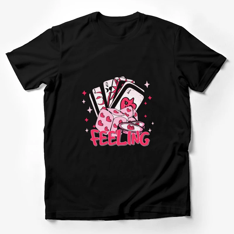Pokerherz und Glückswürfel Herren T-Shirt