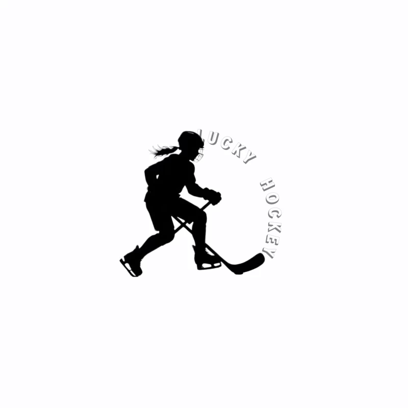 Female Hockey Player Silhouette in Action iPhone Case