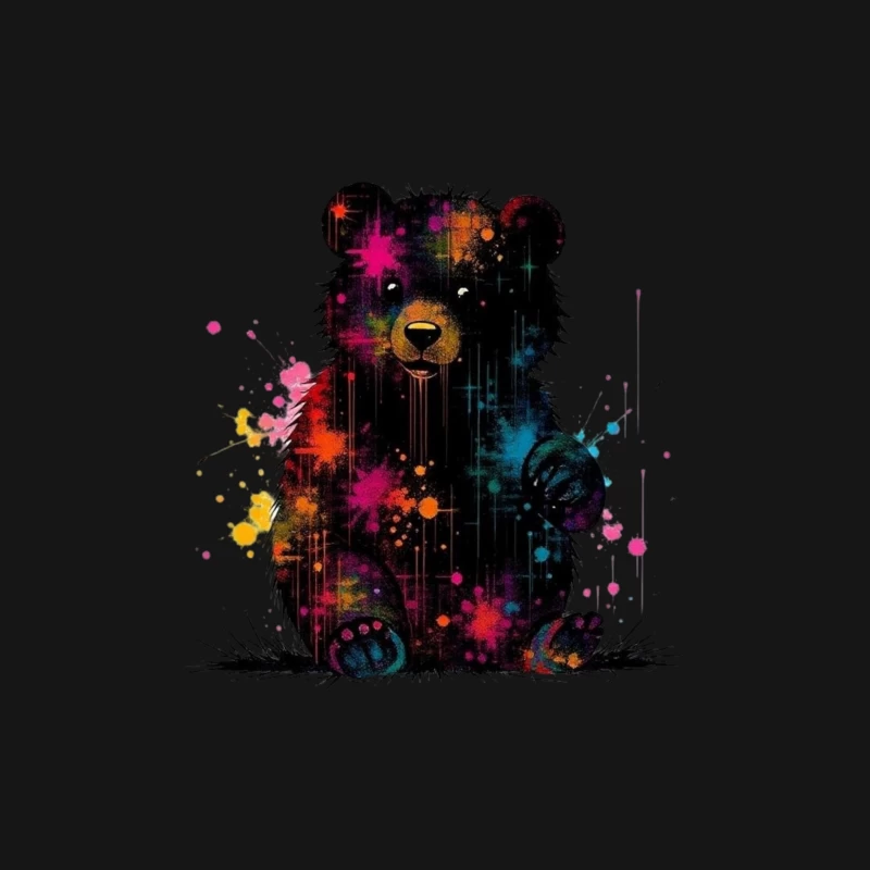 Cosmic Watercolor Teddy Bear Art Female Long Sleeve T-Shirt