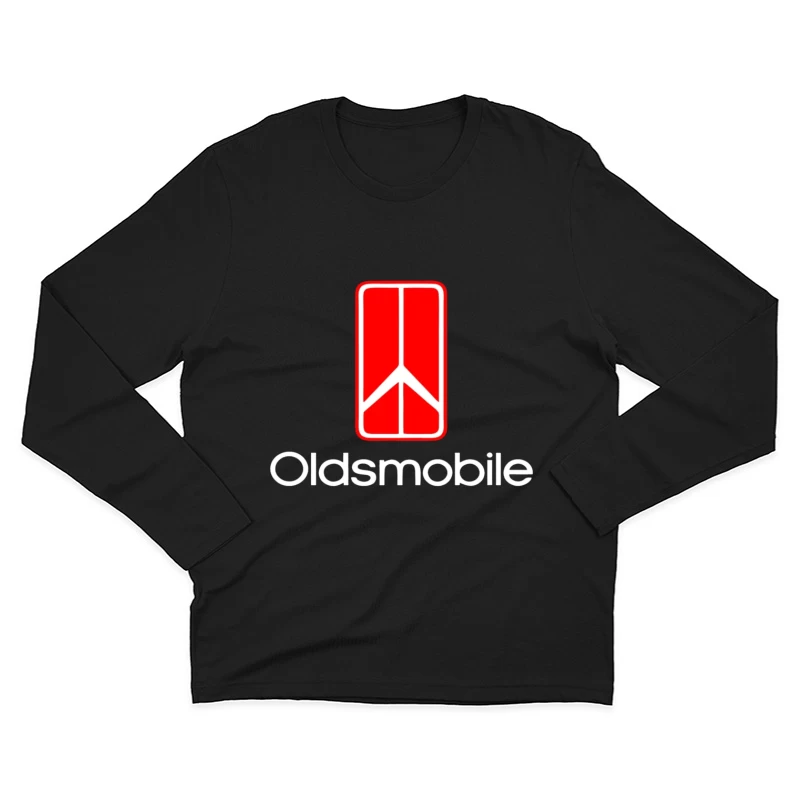 Vintage Red Oldsmobile Logo Design Male Long Sleeve T-Shirt