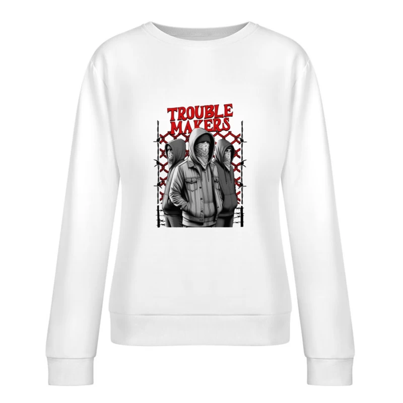 Figures masquées avec Graffiti Femme Sweat-shirt à enfiler