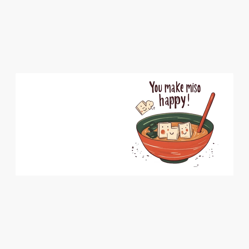 Adorable Miso Soup Pun with Smiling Tofu Cubes Coffee Mug