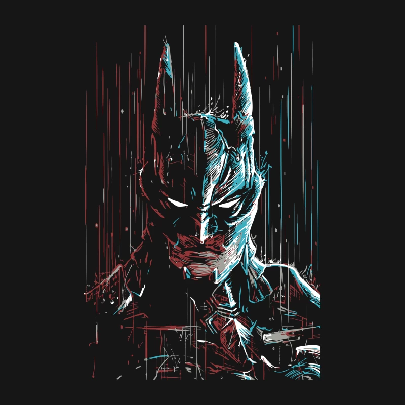 Abstract Digital Art of Batman Male T-Shirt