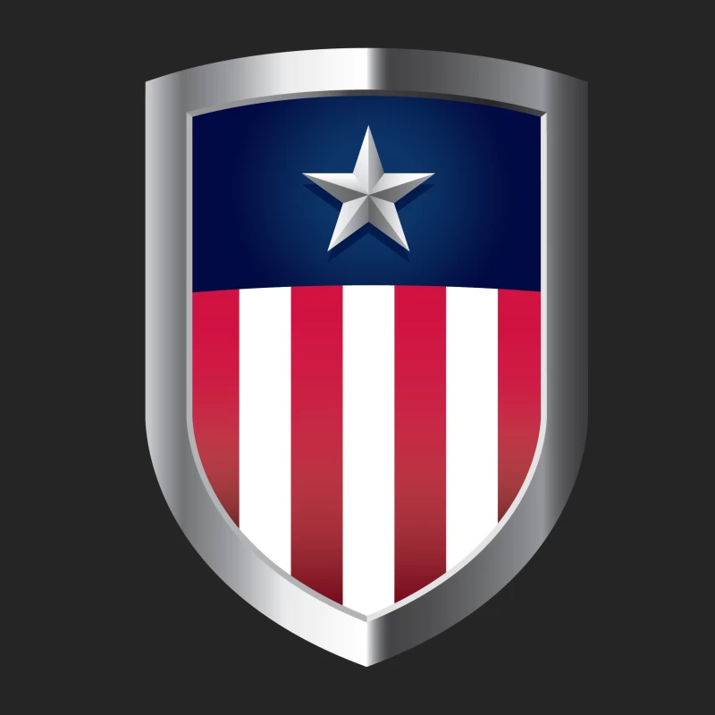 Star and Stripes Shield Male Pullover Sweatshirt