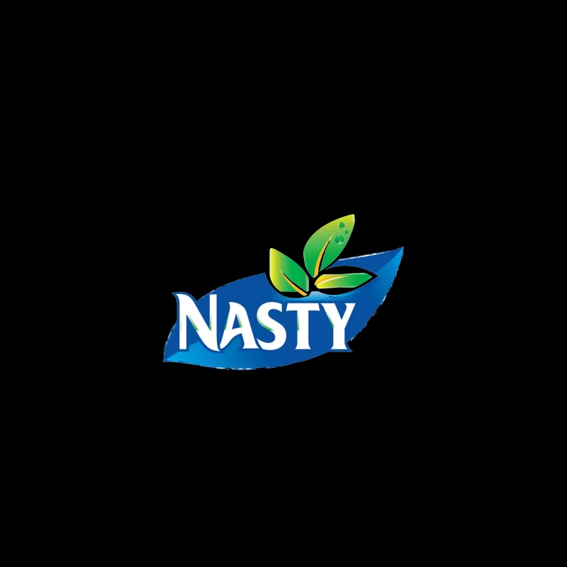 Nasty Brand Logo with Blue Banner and Green Leaf Emblem iPhone Case