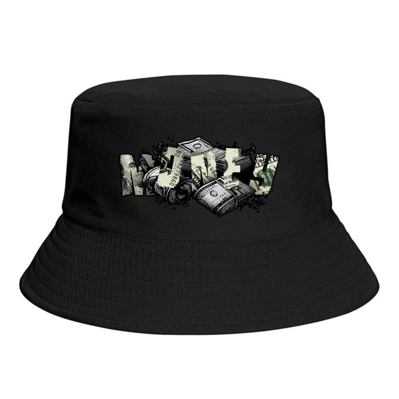 Money Illustration Bucket Hat