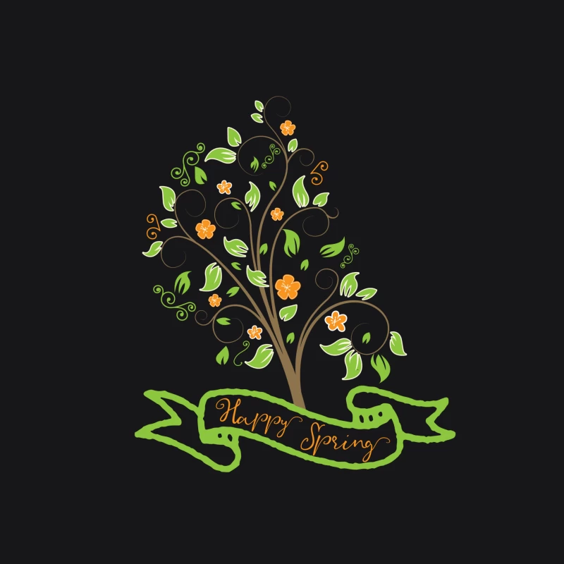 Arbre printanier avec ruban Homme Sweat à capuche