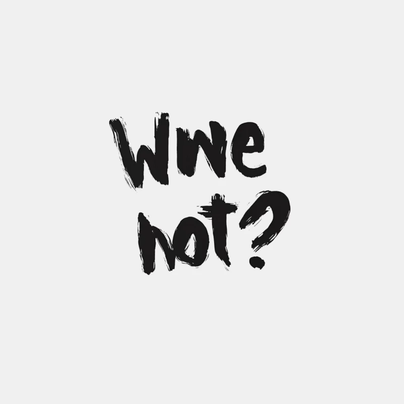 Handwritten "Wine Not?" Text in Black and White Male Tank Top