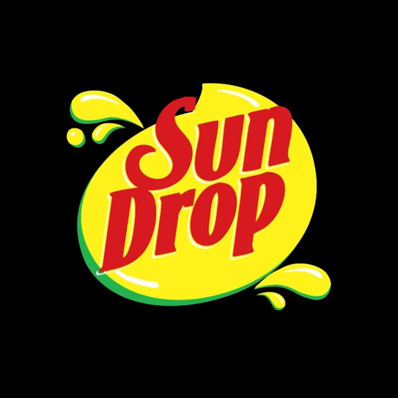 Sun Drop Soda Brand Vintage Logo Design Pin