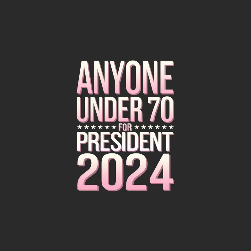 Age Restriction for 2024 Presidential Election in Pink Typography Baseball Cap
