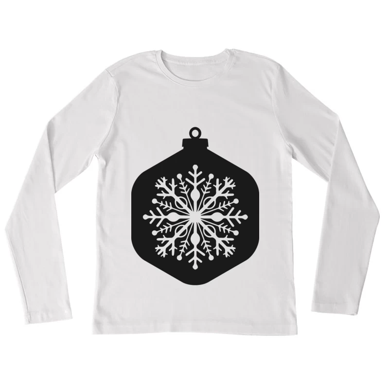 Décoration de Noël avec flocon Femme Manches Longues T-Shirt