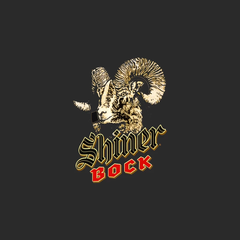 Vintage Shiner Bock Beer Logo with Golden Ram Head Design Baseball Cap