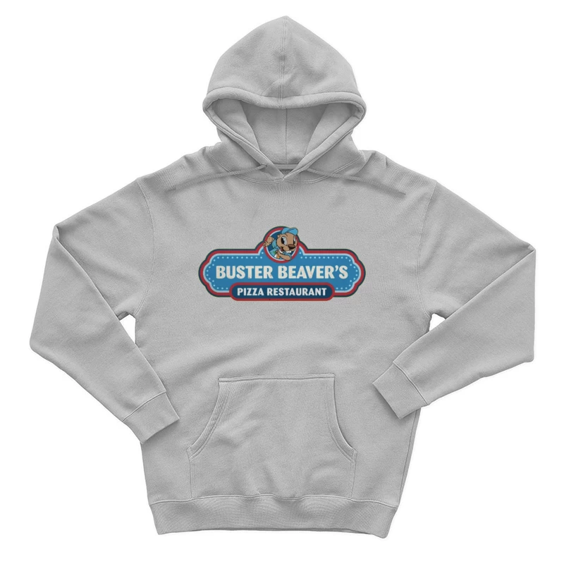 Buster Beaver's Pizza Restaurant Male Pullover Hoodie
