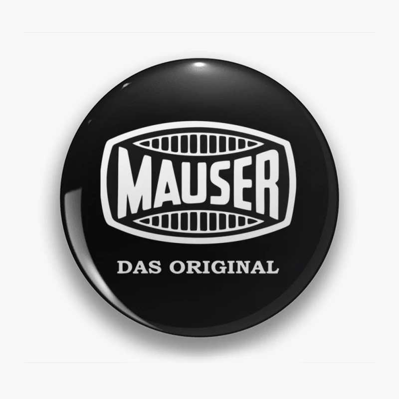 Vintage Mauser Firearms Company Logo with "Das Original" Text Pin