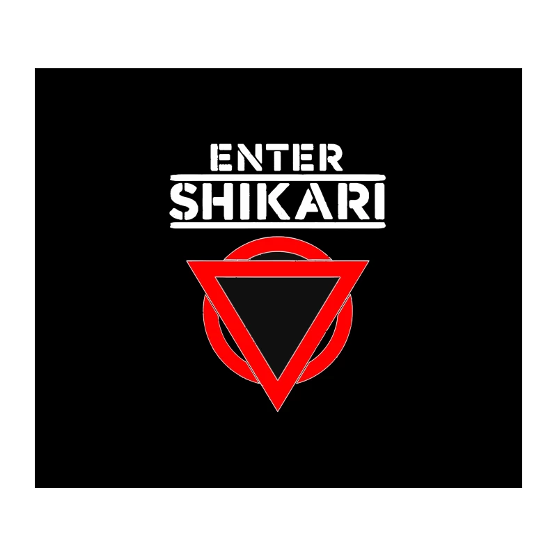 Enter Shikari: Geometric Band Logo with Red and Black Triangle Tapestry