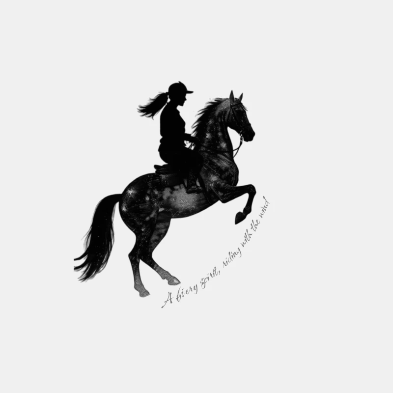 Horse rider with quotes ahillouette Male Tank Top