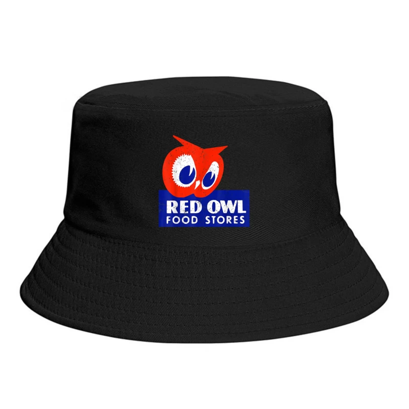 Vintage Red Owl Food Stores Logo Design Bucket Hat