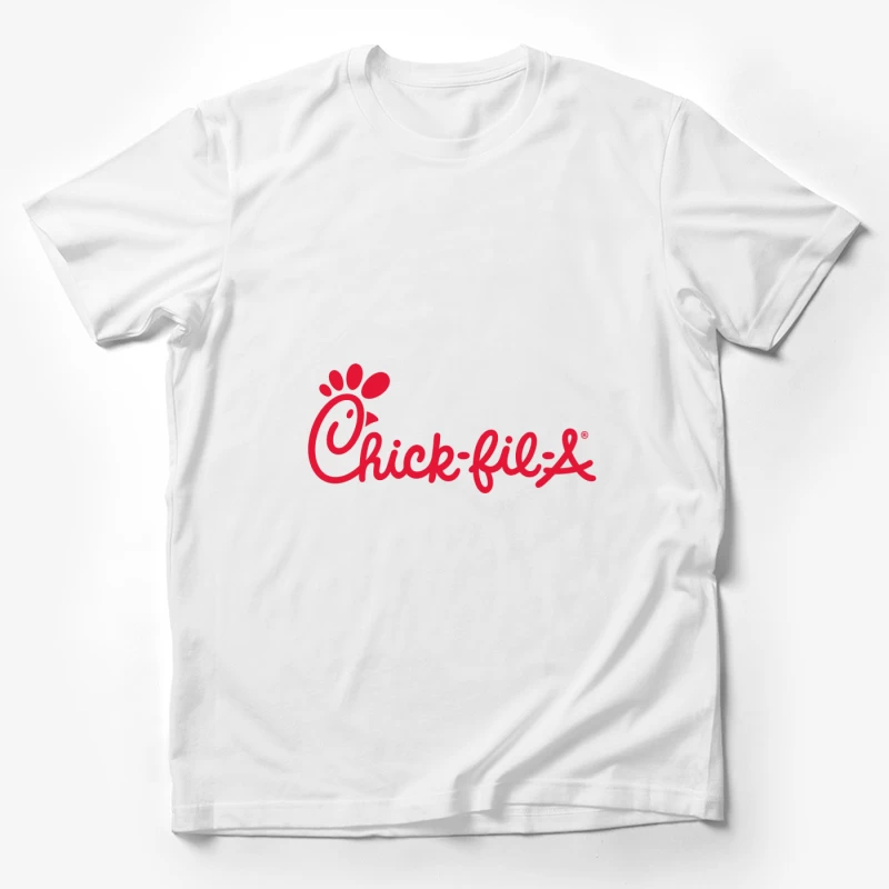 Chick-fil-A Restaurant Chain Logo in Red Male T-Shirt